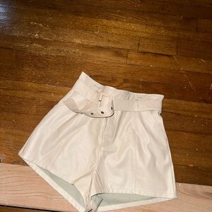 Altar’d State Cream Vegan Leather Shorts size M never worn!!